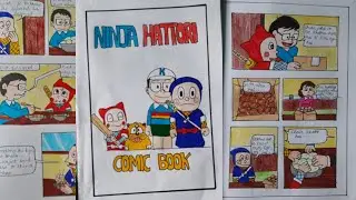 My new Ninja hattori handmade comic book/ funny ninja hattori comic book .