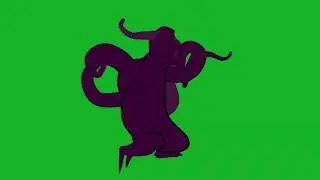 animated Monster green screen/ animation Monster on green screen