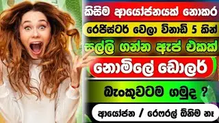 Earn money online sinhala | online jobs at home | free money oning app sinhala | make money online 🤑