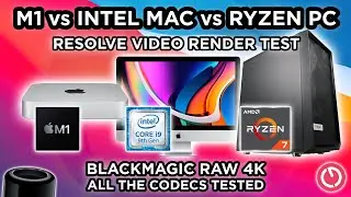 M1 MAC vs INTEL MAC vs RYZEN PC - Testing all the BRAW 4K Codecs