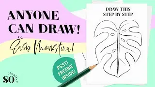 Too easy for you!! - Draw a Monstera Leaf, Step by Step!