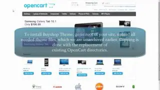 BuyShop OpenCart theme - installation video manual