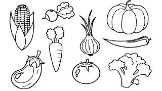 Vegetables Coloring Pages for Kids to Learn