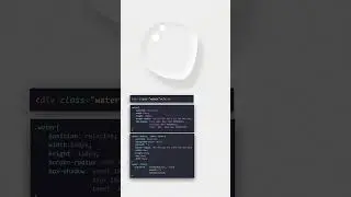Using box shadow html css create effect water 