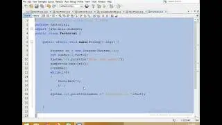 Factorial program in java