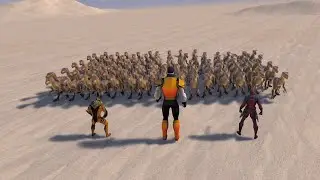 DEADPOOL + COLOSSUS + SABRETOOTH VS 100 VELOCIRAPTORS - UEBS MODS - Ultimate Epic Battle Simulator