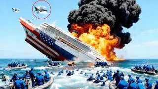 A US aircraft carrier carrying 5,000 troops was attacked by mysterious fighter jets.