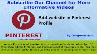 How to Add website in Pinterest Profile
