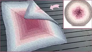 WAUW! Granny Square Crochet Baby Blanket | Baby Wrap Crochet SHAWL