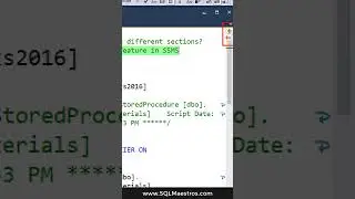 SPLIT Window – SQL Server Management Studio Tip