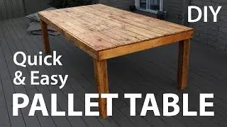 Large Pallet Table  - DO IT YOURSELF! EASY