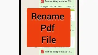 How to rename pdf file in phone / Rename pdf file / Edit Pdf file name / Change pdf file name