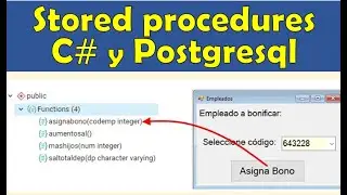 Stored procedures con C# y Postgres