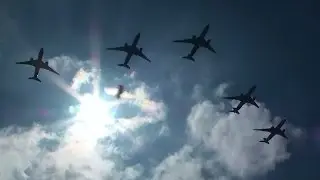 Airbus A350 XWB x5 Formation flight