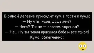 КУМ ПРИШЁЛ К КУМЕ. — КУМА, ТЫ ТАКАЯ КРАСИВАЯ БАБА!!! ● Канал смешных анекдотов