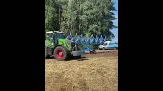 Fendt с плугами. Полымя агро