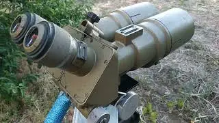 Труба зенитная командирская ТЗК 10х80, установленная на киноштатив