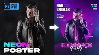 How to Design a Neon Poster? | Concert Poster 