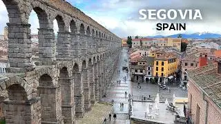 [4K]🇪🇸 A Walk Through Timeless Segovia, Spain  | Roman Aqueduct to Fairy-Tale Alcázar🏰 (2025)