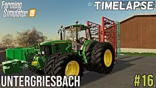Preparing fields and Feeding animals - Farming Simulator 19 Timelapse in Untergriesbach #16 (4K)