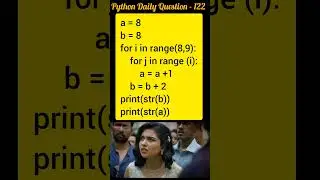 Python Daily Question - 122 #python #code #viral #youtubeshorts #shorts #short #youtube #code #india