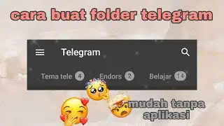 Cara membuat folder di telegram mudah!! #Andini