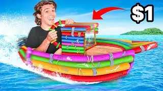 I MADE A BOAT OUT OF TRASH!!!