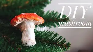 МК по ватной игрушке. Мухомор. / Christmas toy . Cotton wool mushroom. DIY.