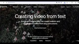 OpenAi Sora: A Game-Changer in the World of text-to-video model 
