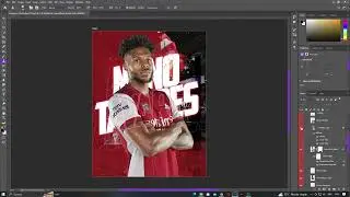 FREE PSD 🔵⚪ | NUNO TAVARES Poster Design | Photoshop Tutorial | Arsenal | Praveenkumar.psd