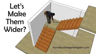 Remodel Design Ideas For Making L Shaped Landing Stairway Wider