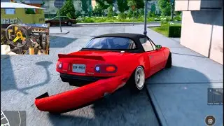 Crashing NEW REALISTIC Mazda Miata MX5 Mods On FREEROAM Traffic - BeamNG.Drive