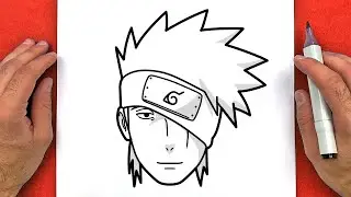 How to DRAW KAKASHI NO MASK from Naruto Shippuden - Easy Step By Step Anime drawing