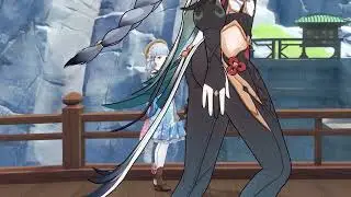 Ayaka jealous of Aether (tabibito) from Shenhe