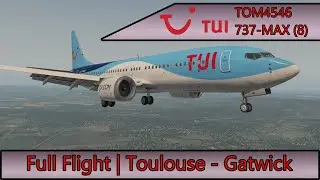 [X-Plane 11] FLYING THE MAX | Toulouse Blagnac - Gatwick | 737-MAX (8)