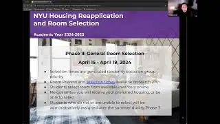 Spring 2024 NYU Liberal Studies Housing Reapplication Webinar