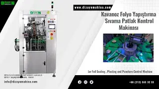 Kavanoz Yapıştırma Sıvama Patlak Kontrol Makinası-Jar Foil Sealing Plasting Puncture Control Machine