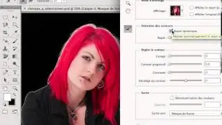 Color range pour sélectionner des cheveux