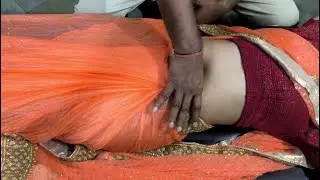 Indian Lady Oil Massage For Navel Displacement, Gas And Acidity Treatment 