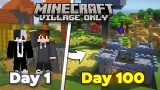 We Survived 100 Days In Village Only World In Minecraft Hardcore | Duo 100 Days (Hindi)