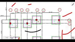 footing layout drawing