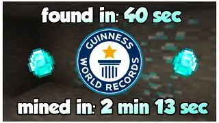 Fastest Time to Find Diamonds in Minecraft - SPEEDRUN (World Record)
