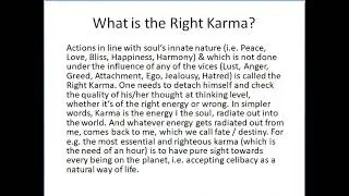 What is the Right Karma