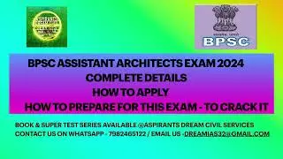 BPSC Assistant Architect Exam 2024 Notification | Assistant Architect Exam Book