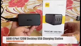 AOHI 4 Port 120W Desktop USB Charging Station