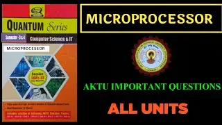 MICROPROCESSOR Important Questions | All Units | AKTU