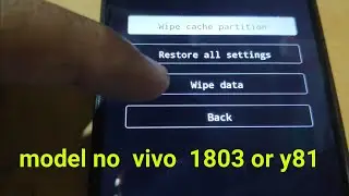 Vivo y 81/ Vivo y83 hard reset,1803 pin unlock, remove pattern 1803