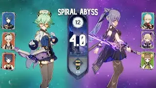 Sucrose National & Keqing Aggravate | 4.0 NEW Spiral Abyss Floor 12 - 9 Stars | Genshin Impact
