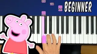 Peppa Pig Theme Song | BEGINNER EASY PIANO TUTORIAL