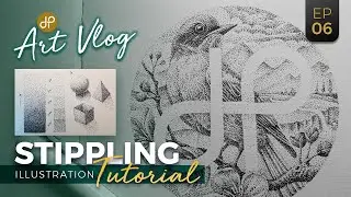 STIPPLING TUTORIAL ILLUSTRATION FOR BEGINNERS | ART VLOG EP06